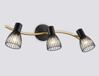 Настенно-потолочный спот в стиле лофт TR8661/3 BK/GD черный/золото E14/3 max 60W 550*100*170 (Ambrella Light, TR8661)