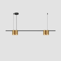 DK4061-BK+SG Подвесной светильник ORBIT, IP20, 4xGU10 LED до 15 Вт, черный + сатинированное золото, алюминий