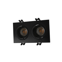 DK3072-BK Встраиваемый светильник, IP 20, 10 Вт, GU5.3, LED, черный/черный, пластик